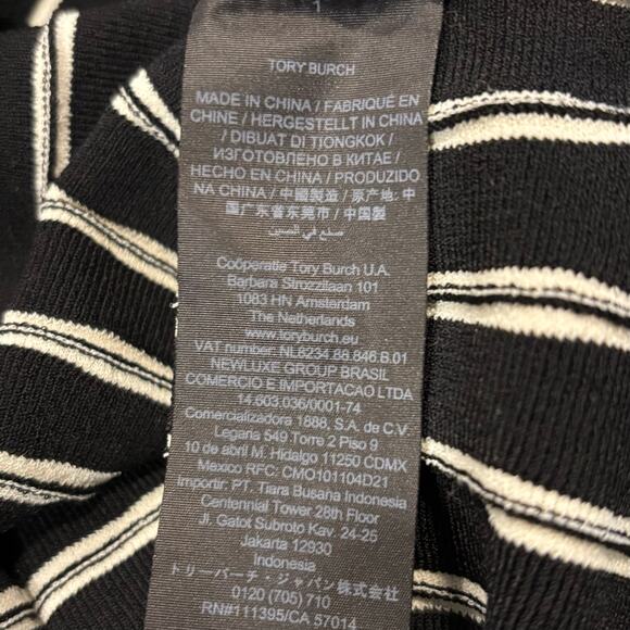 Tory Burch black and white pleated midi sweater skirt, size large - Picture 8 of 8